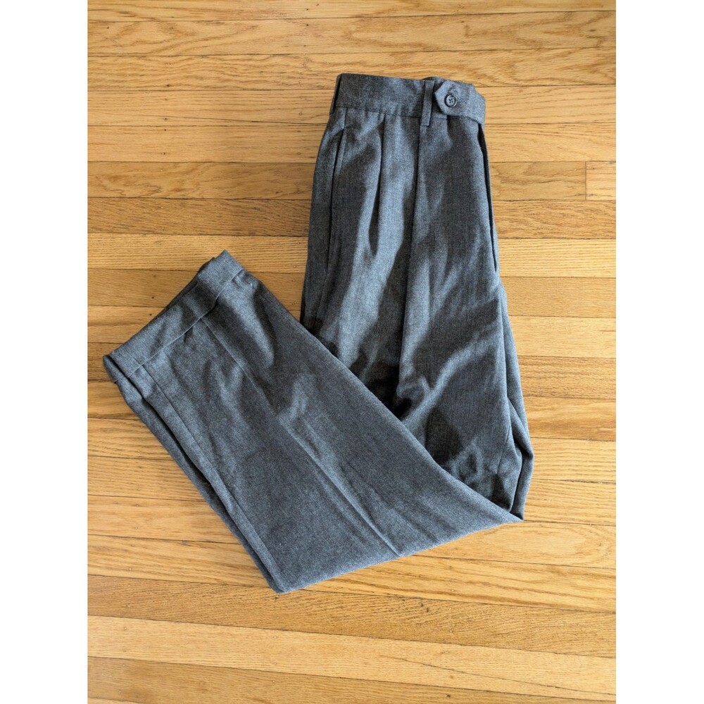 Majer Mens Pleated Dark Gray Slacks Dress Pants 33 x 31, work, business, classic
